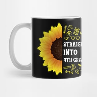 Straight into Fourth grade Back To School Sunflower Mug